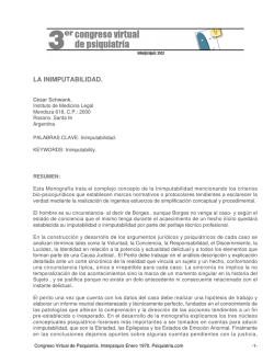 LA INIMPUTABILIDAD.