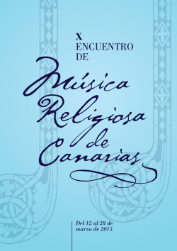 Programa - Encuentro de Música Religiosa de Canarias