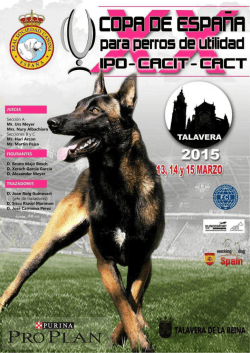 XX Copa de España de Trabajo para Perros de Utilidad de la