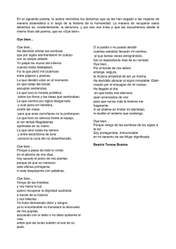 Poema “Oye bien” de Beatriz Teresa Bustos