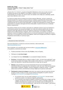 Bases concurso de fotografía Cómo T vistes 2015