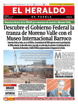 Descubre el Gobierno Federal la tranza de Moreno Valle con el