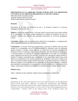 PRECISIONES EN LA LABOR DEL