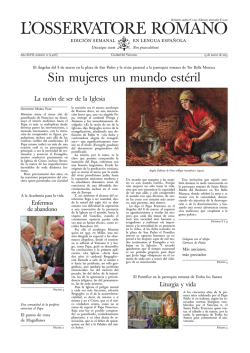 L`O S S E RVATOR E ROMANO