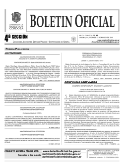 4º Sección: Licitaciones, Contratataciones, Notificaciones y Otras