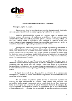 programa electoral ciudad de Zaragoza
