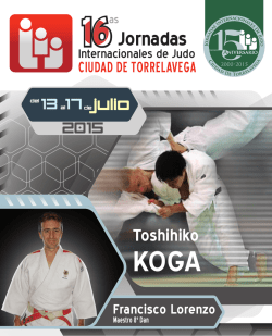 Información - XVI Jornadas Internacionales de Judo Ciudad de