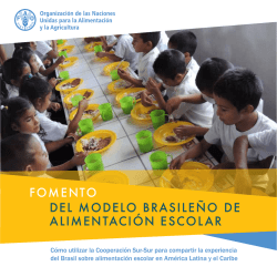 fomento del modelo brasileño de alimentación escolar