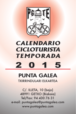 salidas cicloturistas 2015 - Punta Galea Txirrindulari Elkartea