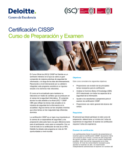 Certificación CISSP Curso de Preparación y Examen