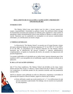 REGLAMENTO DE EVALUACIÓN