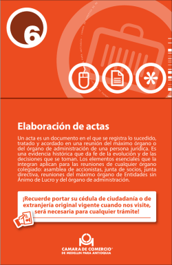 Guía 6. Elaboración de actas - Cámara de Comercio de Medellín