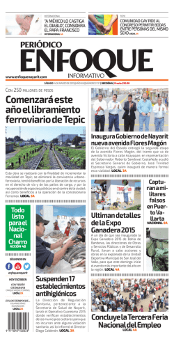 Comenzará este año el libramiento ferroviario de Tepic