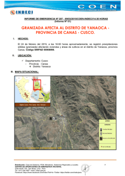 GRANIZADA AFECTA AL DISTRITO DE YANAOCA