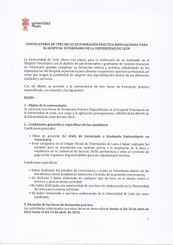 Convocatoria Becas - Universidad de León