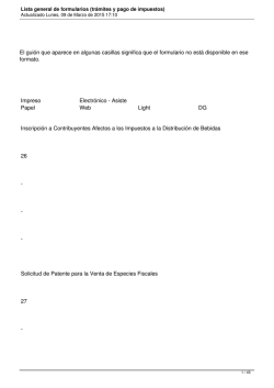 Lista general de formularios (trámites y pago de impuestos)