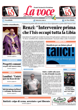14 MARZO 2015 - La Voce d`Italia