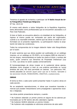 Reglamento - Federación Argentina de Fotografía