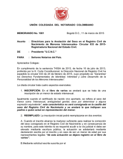 Memorando 1081 - Union Colegiada del Notariado Colombiano