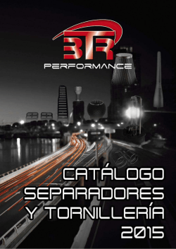 Cat&aacute;logo BTR Separadores y Torniller&iacute;a 2015