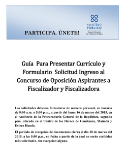 Guía Para Presentar Currículo y Formulario