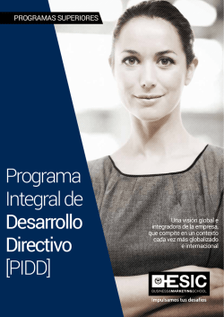 Programa Integral de Desarrollo Directivo [PIDD]