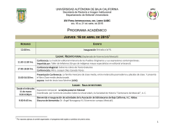 PROGRAMA ACAD&Eacute;MICO - Feria Internacional del Libro UABC