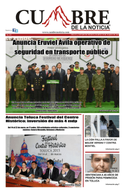 Anuncia Eruviel Ávila operativo de seguridad en