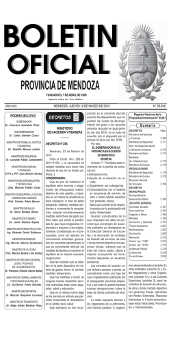 decretos - Gobernaci&oacute;n de Mendoza