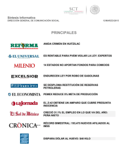PRINCIPALES - Secretaría de Comunicaciones y Transportes