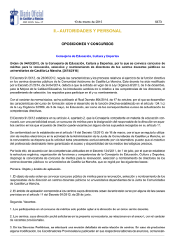 II.- AUTORIDADES Y PERSONAL - Federación de Enseñanza, CC