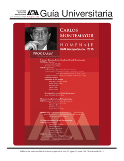 Guía Universitaria, marzo 2015 - UAM Azcapotzalco