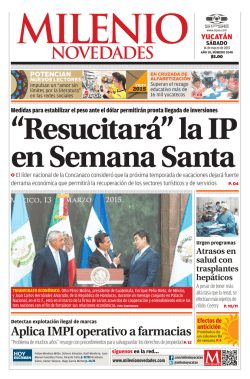 “Resucitará” la IP en Semana Santa