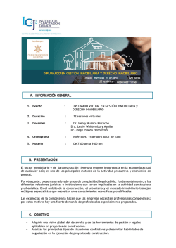 b. presentación a. información general c. objetivo