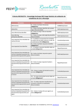 criterios para estadísticas - Recolecta