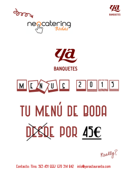 Descargar men&uacute;s para tu BODA