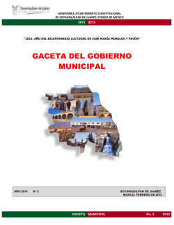 gaceta 2 presupuesto 2015 - H. Ayuntamiento de Soyaniquilpan