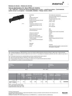 Válvula distribuidora 5/2, Serie HF02-LG, CL03-XL