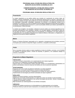 Programa Anual de Mejora Regulatoria Municipio de Ecatepec de