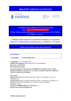 Boletín de ofertas de empleo privado