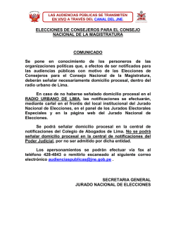 12/03/2015 - JNE - Jurado Nacional de Elecciones