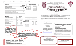 Marzo-Julio 2015 - E.S.C.A. - Instituto Politécnico Nacional