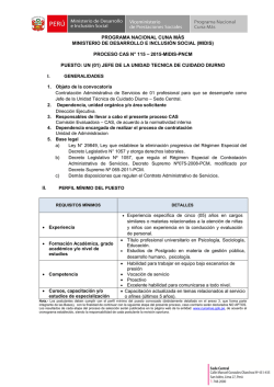 proceso cas n° 115 – 2015-midis