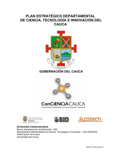 PLAN ESTRATÉGICO DEPARTAMENTAL DE CIENCIA