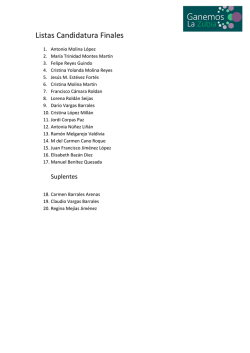 Listas Candidatura Finales