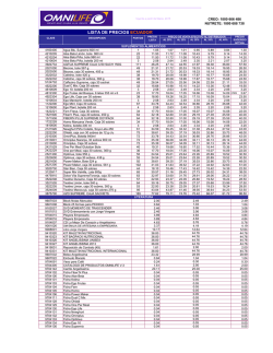 Lista de precios Nacional