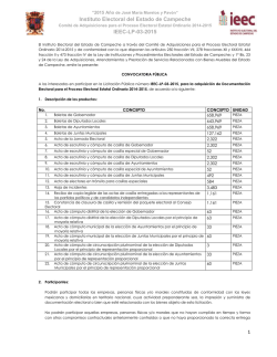 Instituto Electoral del Estado de Campeche IEEC-LP-03-2015