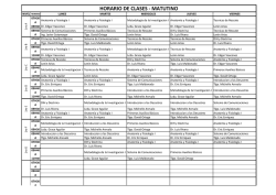 HORARIO DE CLASES