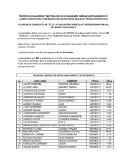 proceso de evaluacion y certificacion de evaluadores