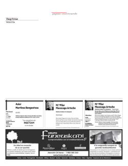 Asier Mart&iacute;nez Bengoetxea M.&ordf; Pilar Macazaga Arteche M.&ordf;